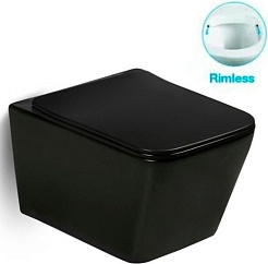 SantiLine Унитаз подвесной SL-5004MB черный матовый – фотография-2